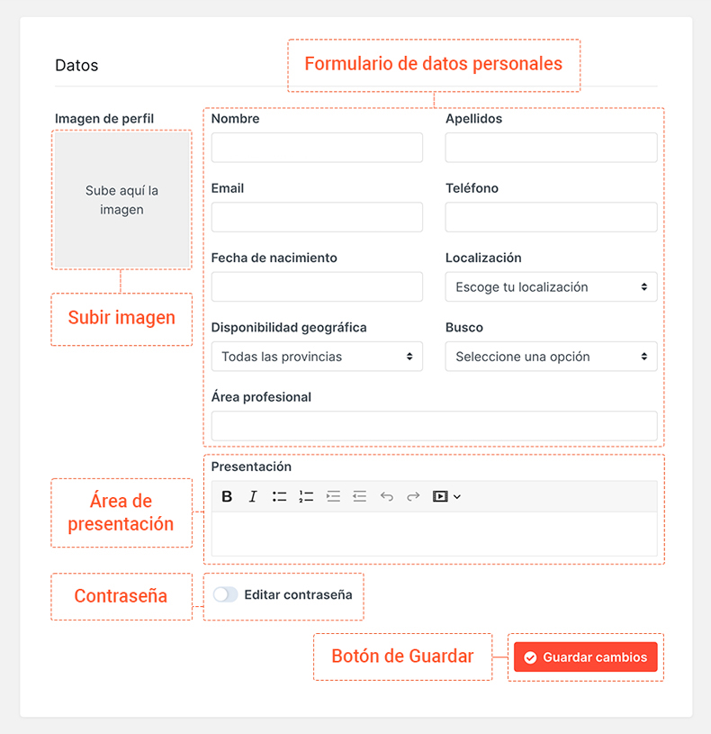 Lanze Cómo crear in CV - Tus datos